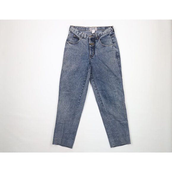 Vintage 90s Marithe Francois Girbaud 30x29 Distressed Stonewash Denim Jeans USA